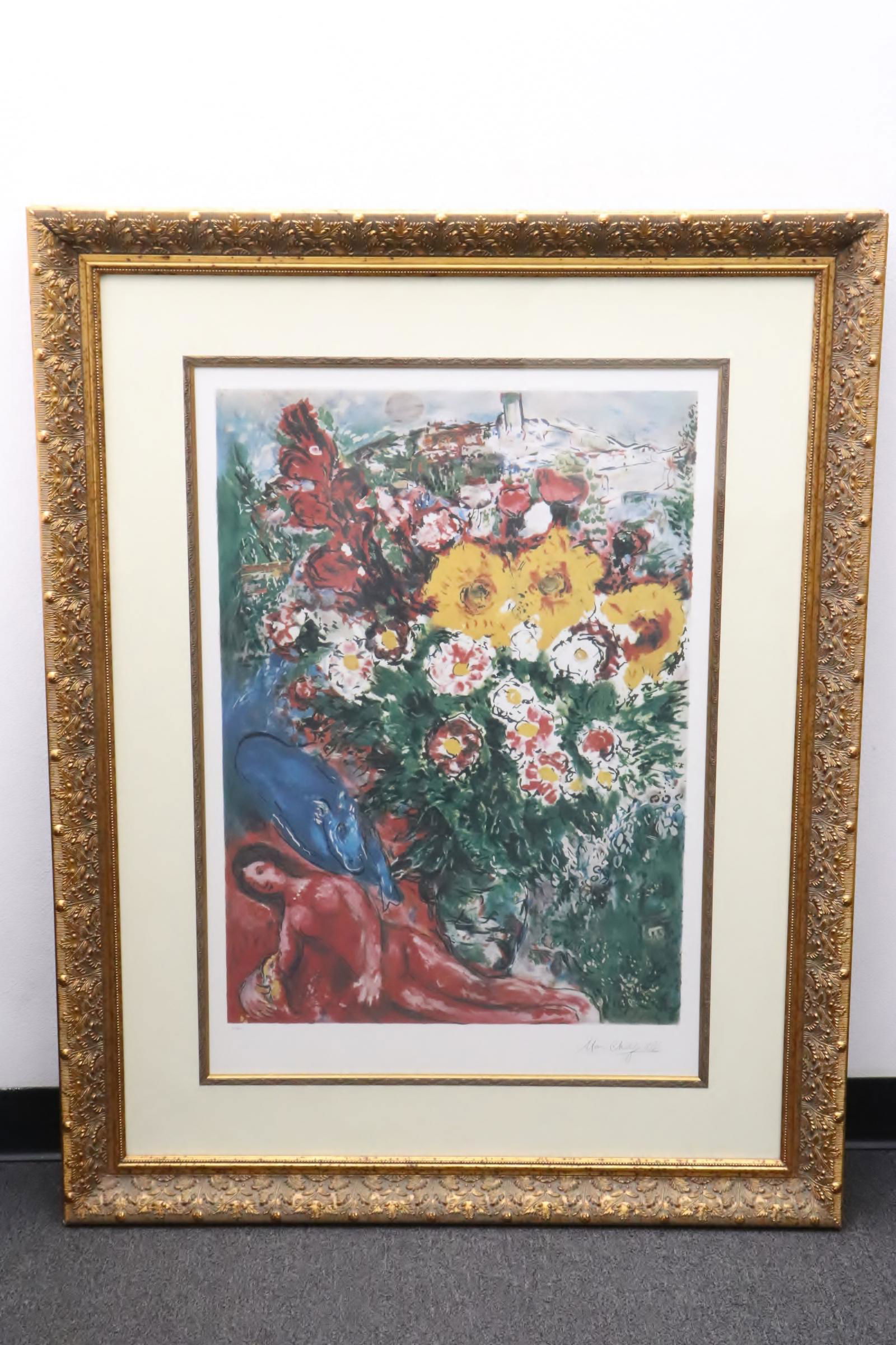 A photomechanical graphic print, Marc Chagall: A photomechanical graphic print, Marc Chagall, 35"x24.4"