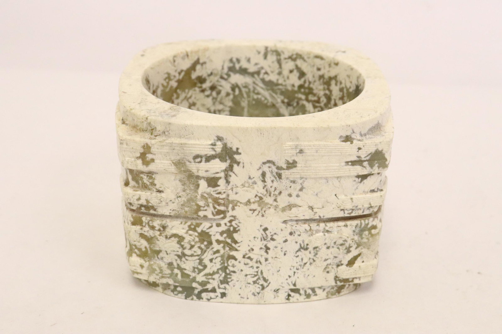 Jade like stone carved cong (1 of 8)