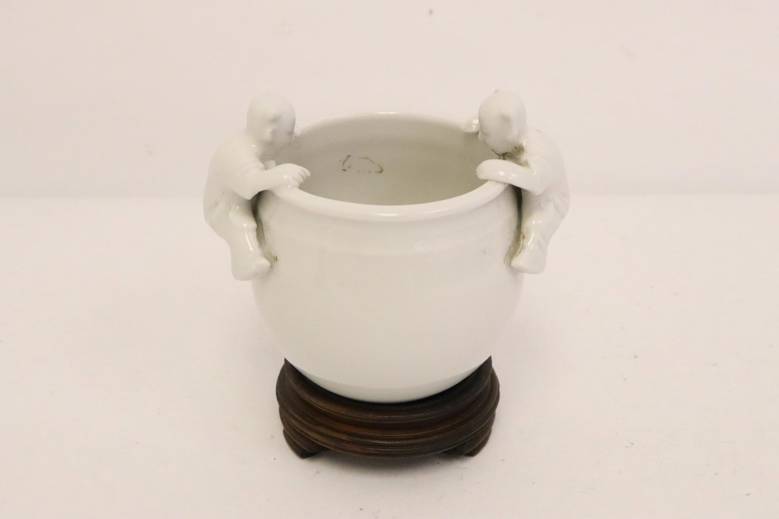 Chinese early 20th c. white porcelain water dripper (1 of 8)