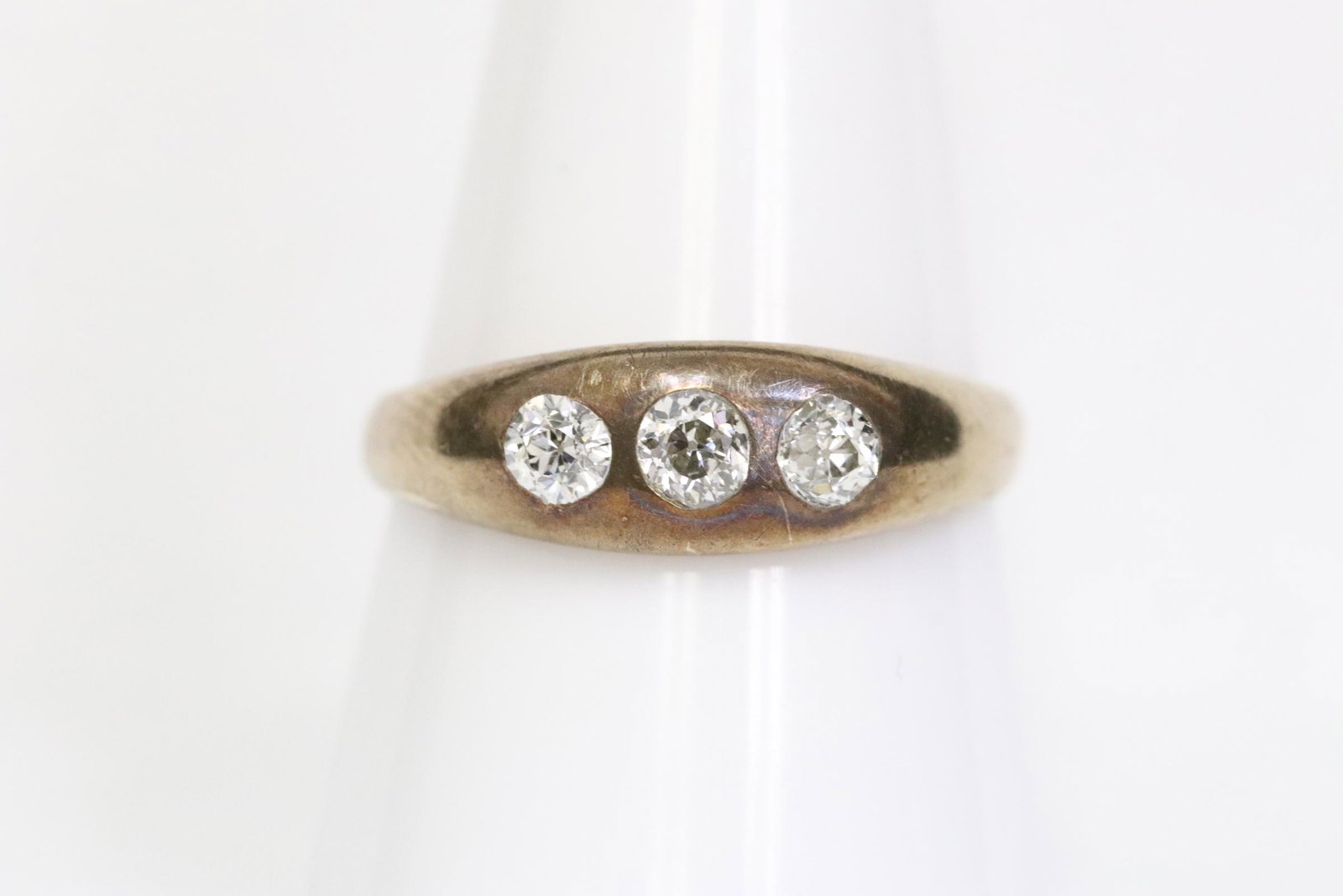 Victorian 14K rose gold diamond ring (1 of 8)