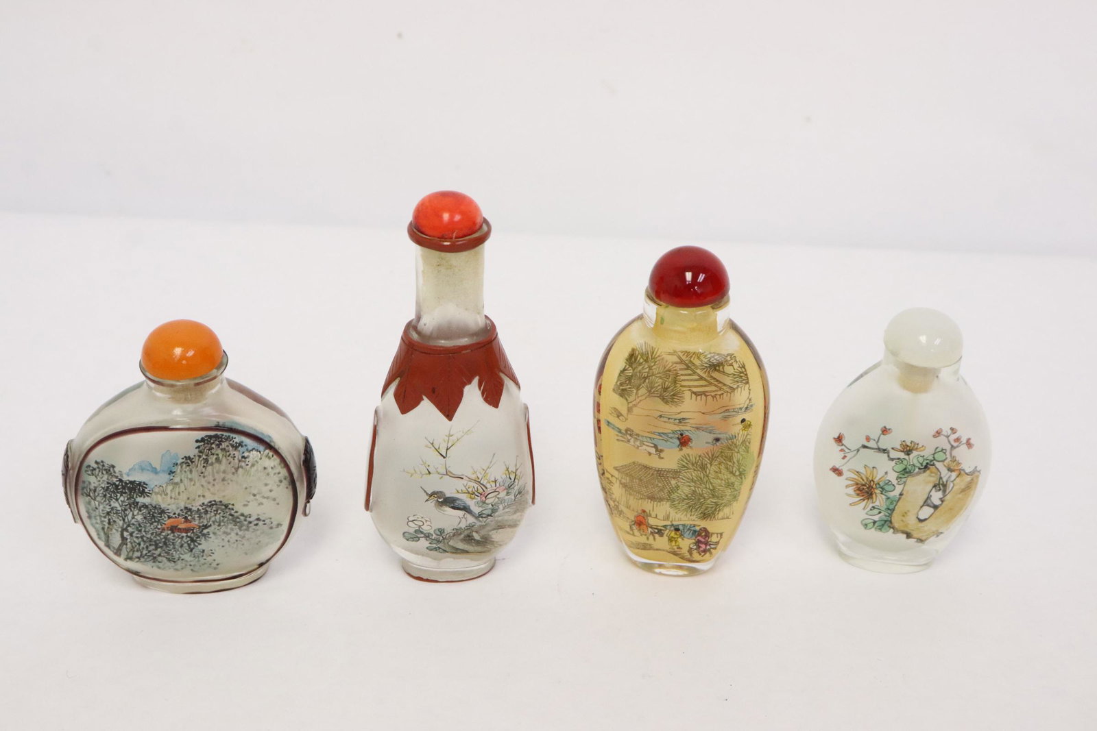 4 Chinese inside painted snuff bottles (1 of 10)