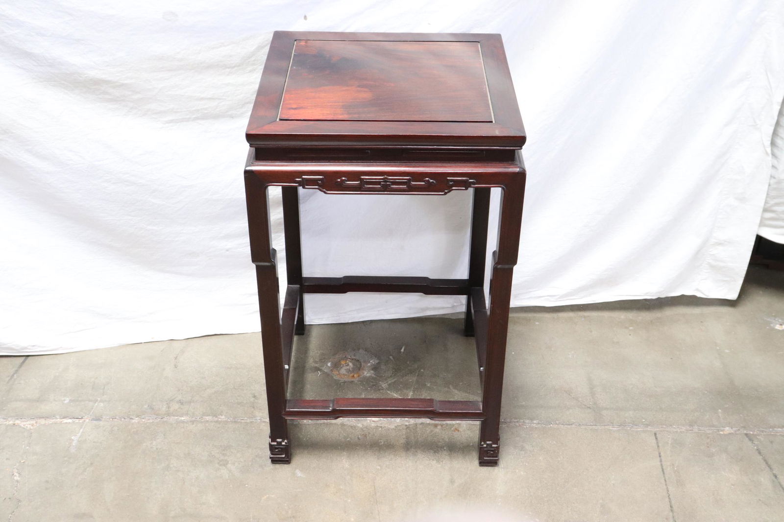 Chinese vintage rosewood square side table (1 of 10)