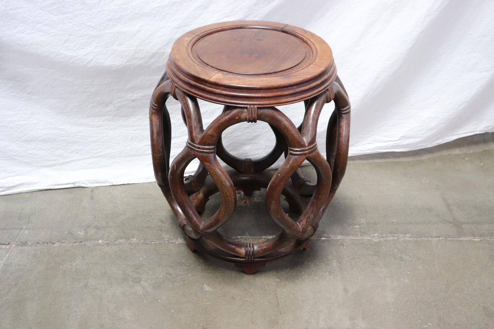 Chinese rosewood round stool (1 of 8)