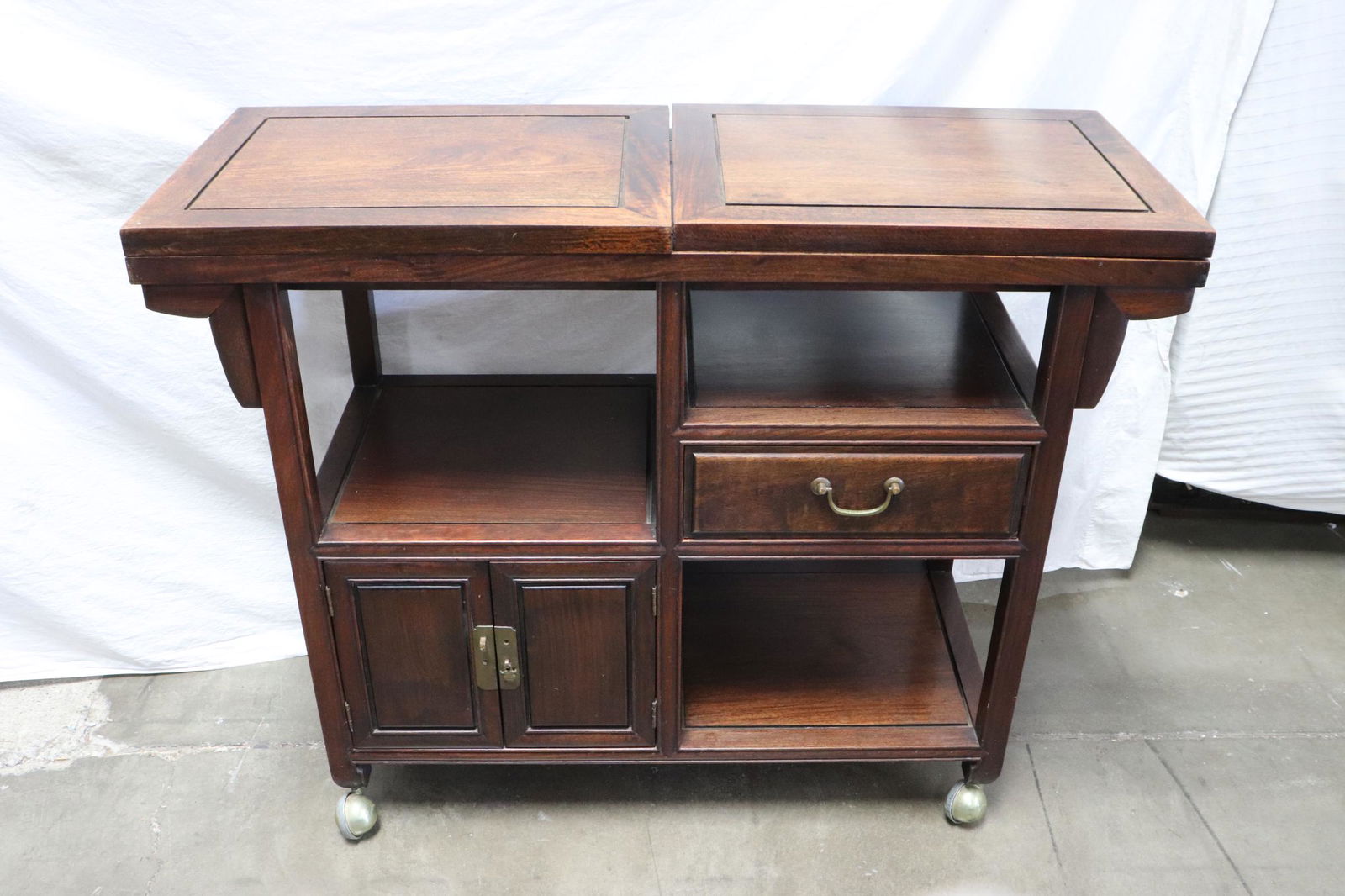 Chinese rosewood altar cabinet (1 of 10)