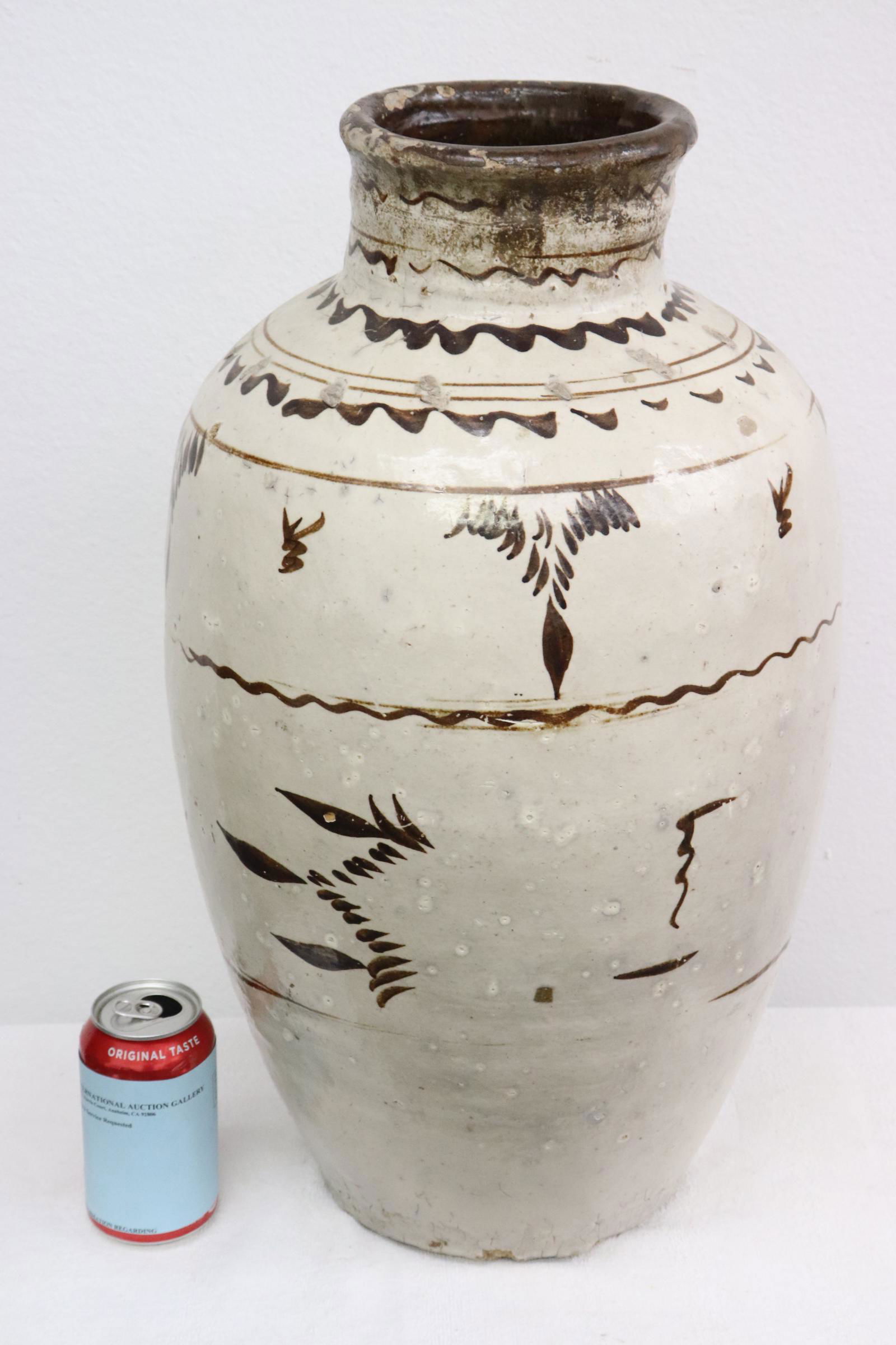 Chinese antique painted earthenware jar (1 of 13)