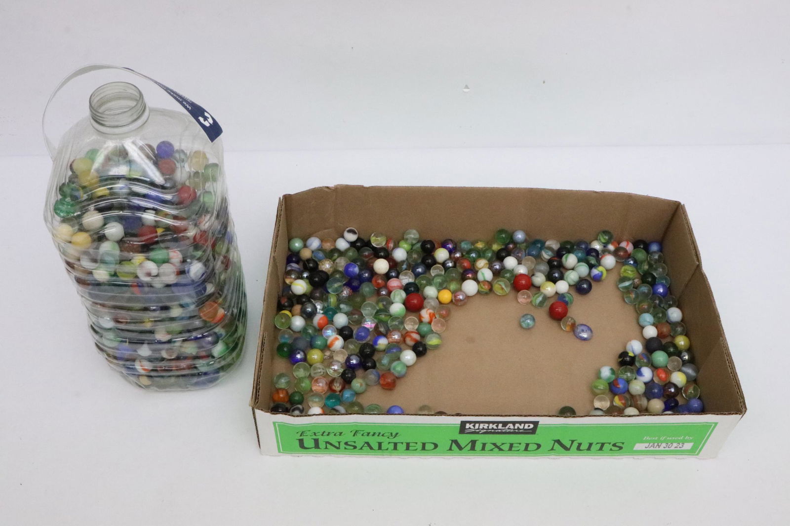 Bottle of marbles: Bottle of marbles