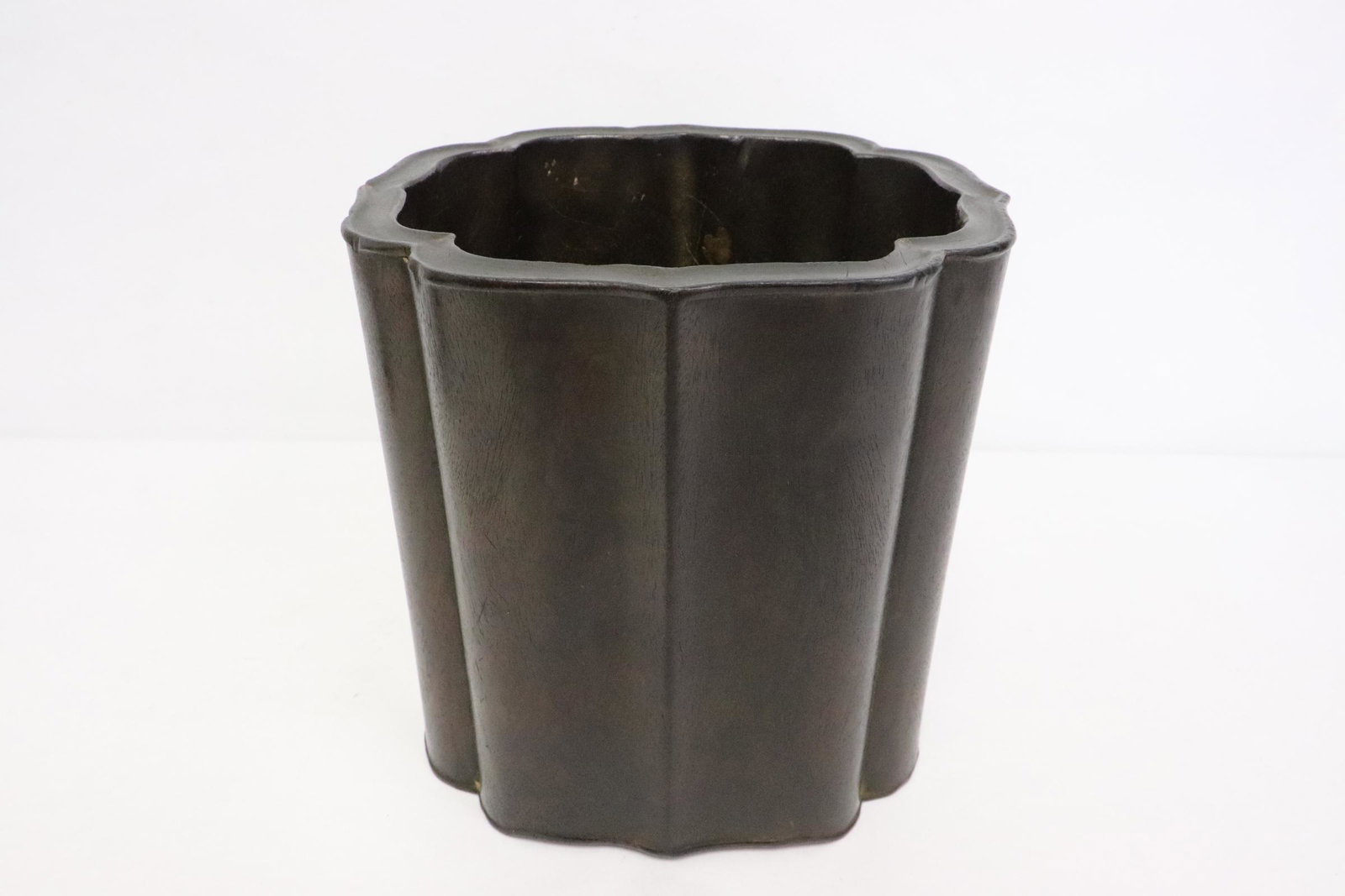 early 19th century zitan wood brush holder (1 of 10)