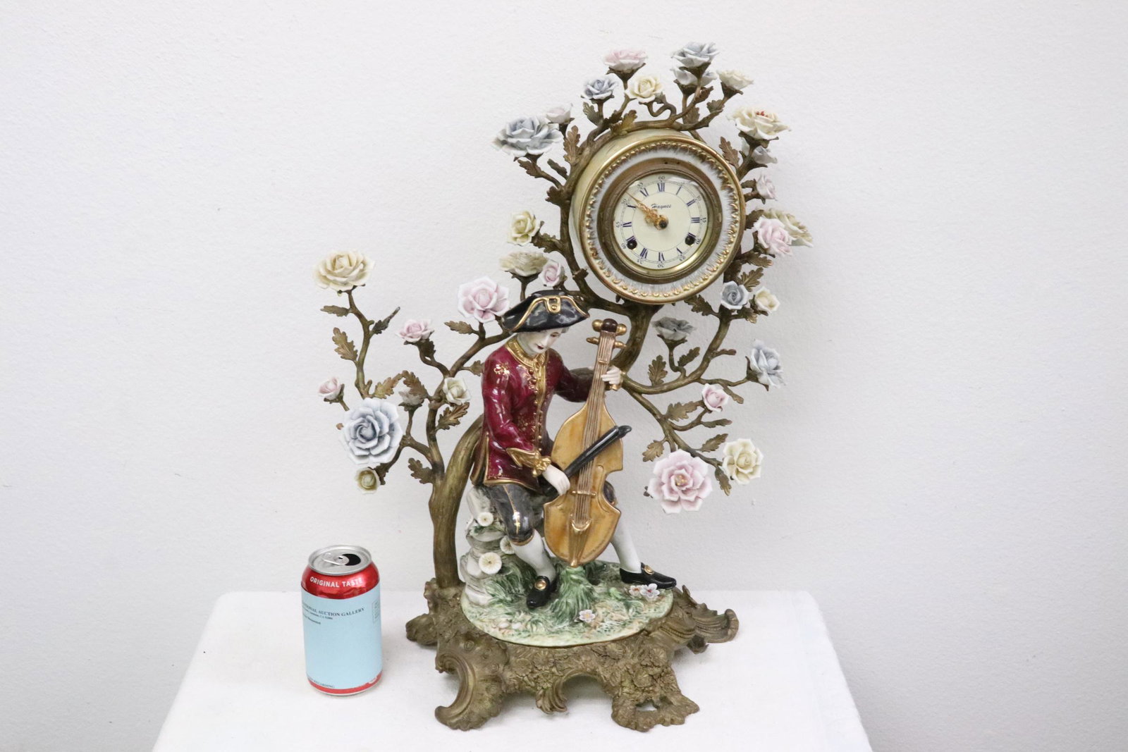 French antique bronze and porcelain table clock (1 of 10)