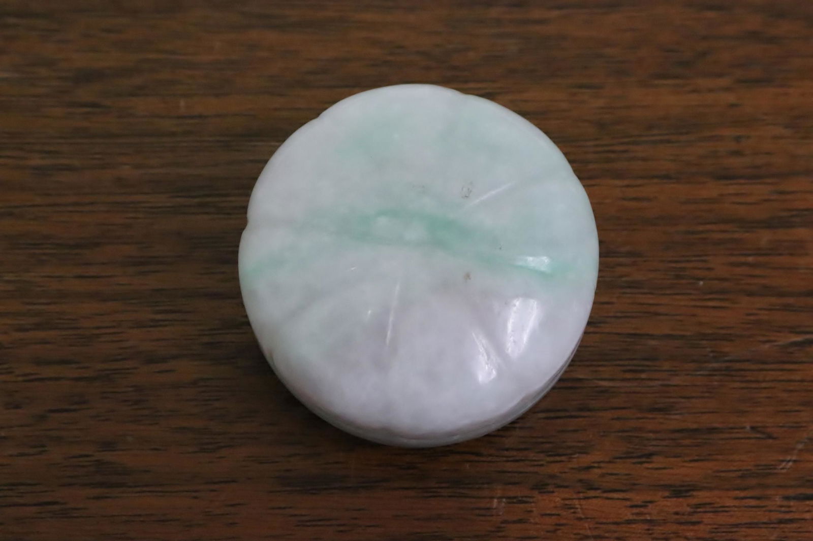 A rare Chinese antique jadeite ink paste box (1 of 9)
