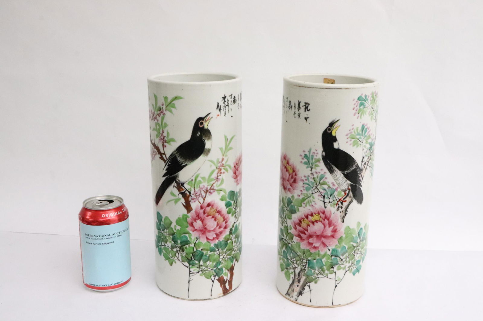 Pair antique porcelain hat boxes. Guangxu period (1 of 11)