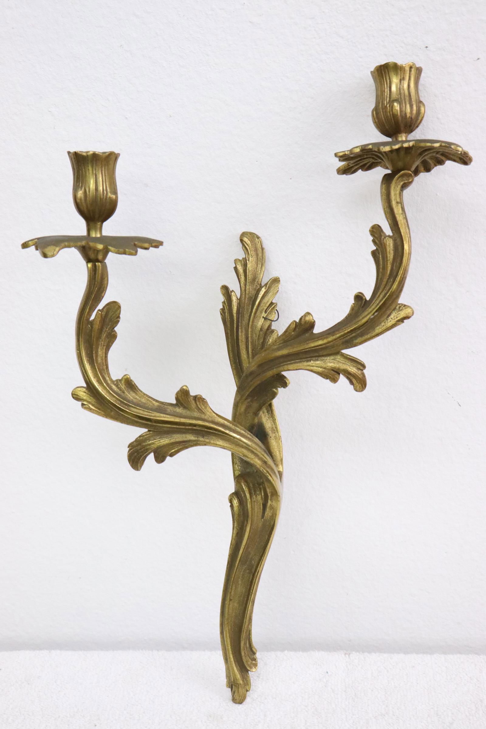 European single bronze 2-light wall sconce (1 of 11)