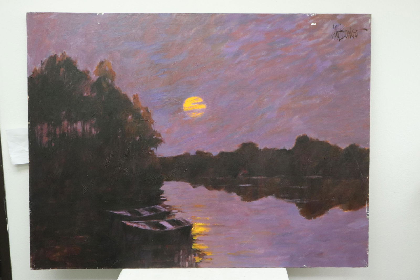 O/c "sunset at river bank" by Aldo Luongo (1 of 8)