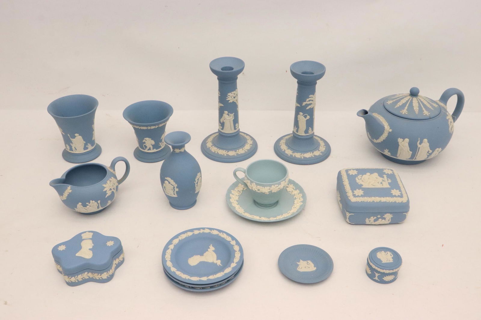 Lot of Wedgwood type bisque pieces (1 of 11)