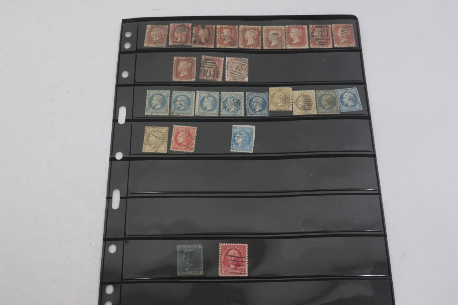 Sheet of early stamps; including rare examples (1 of 8)