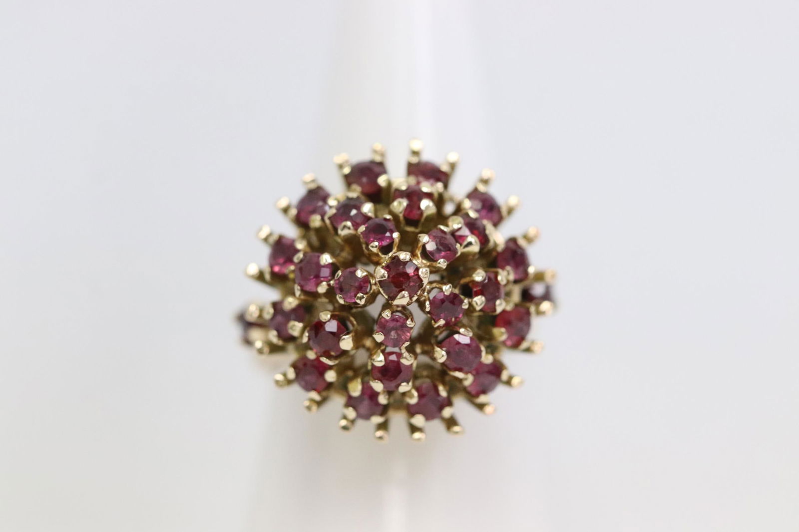 14K rose gold ring set with small rubies (1 of 8)