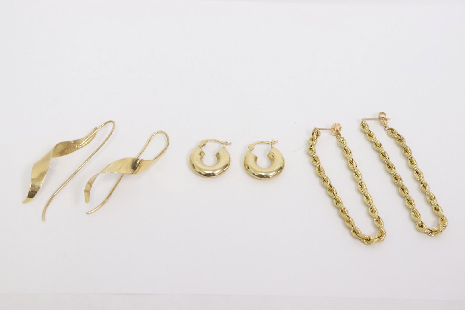 3 pairs 14K Y/G earrings (1 of 11)