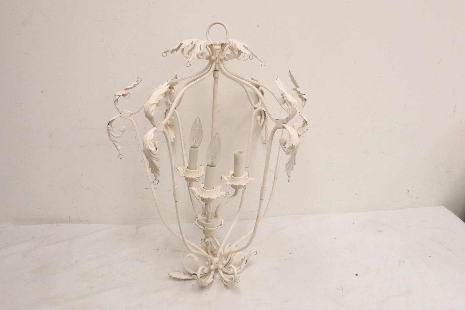 Partial cast iron ceiling light: Partial cast iron ceiling light, 24.5"H