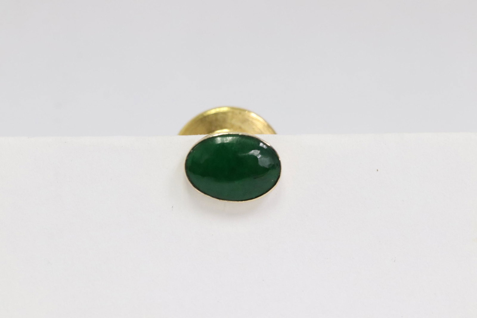14K Y/G tietack with jadeite cabochon (1 of 10)