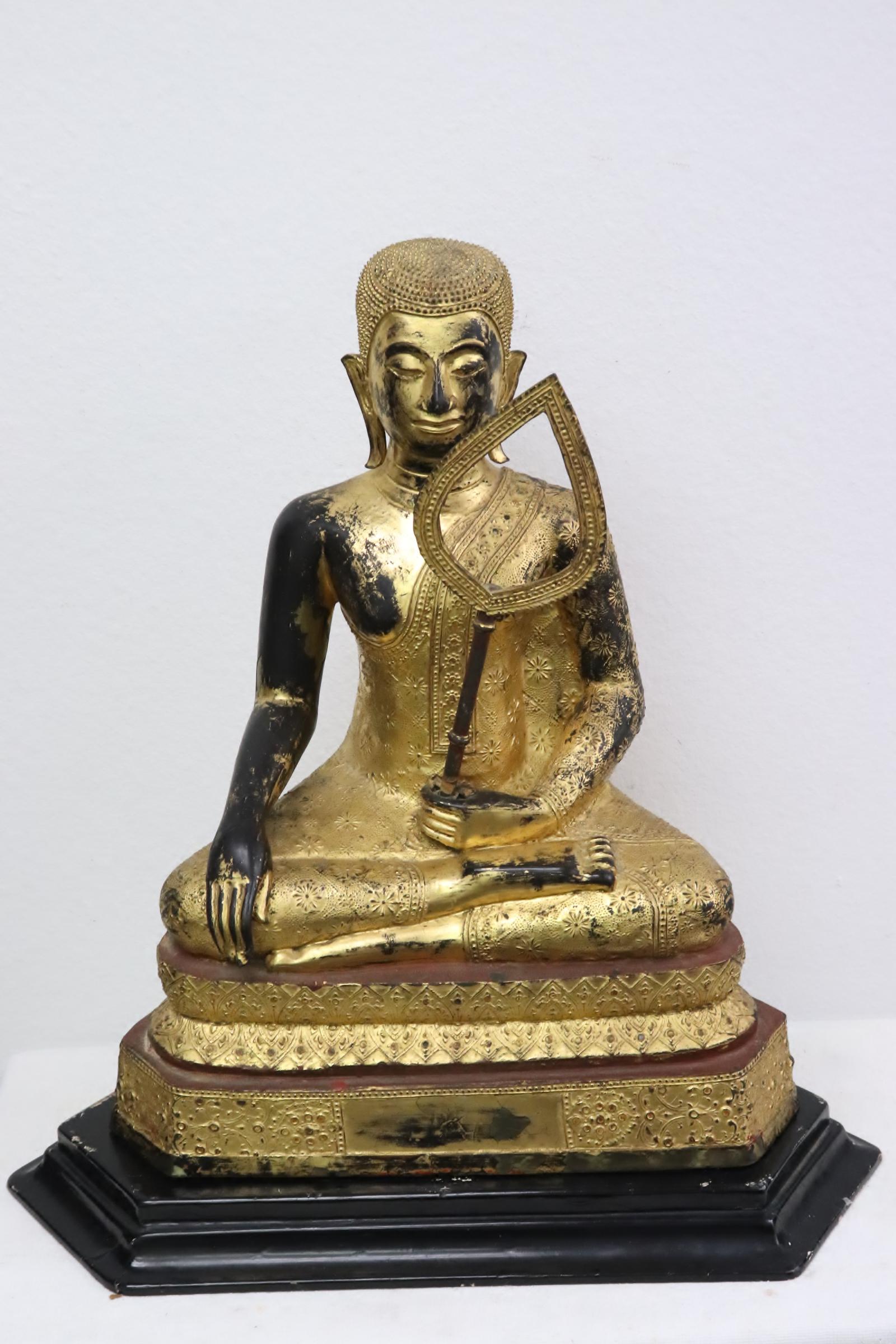 antique South Asia large gilt bronze sculpture (1 of 13)