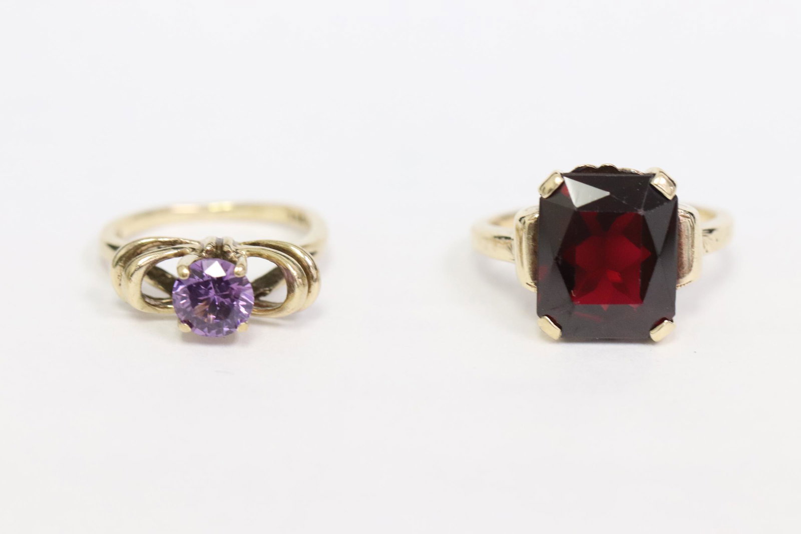 Two 10K Y/G rings set with color stones (1 of 13)