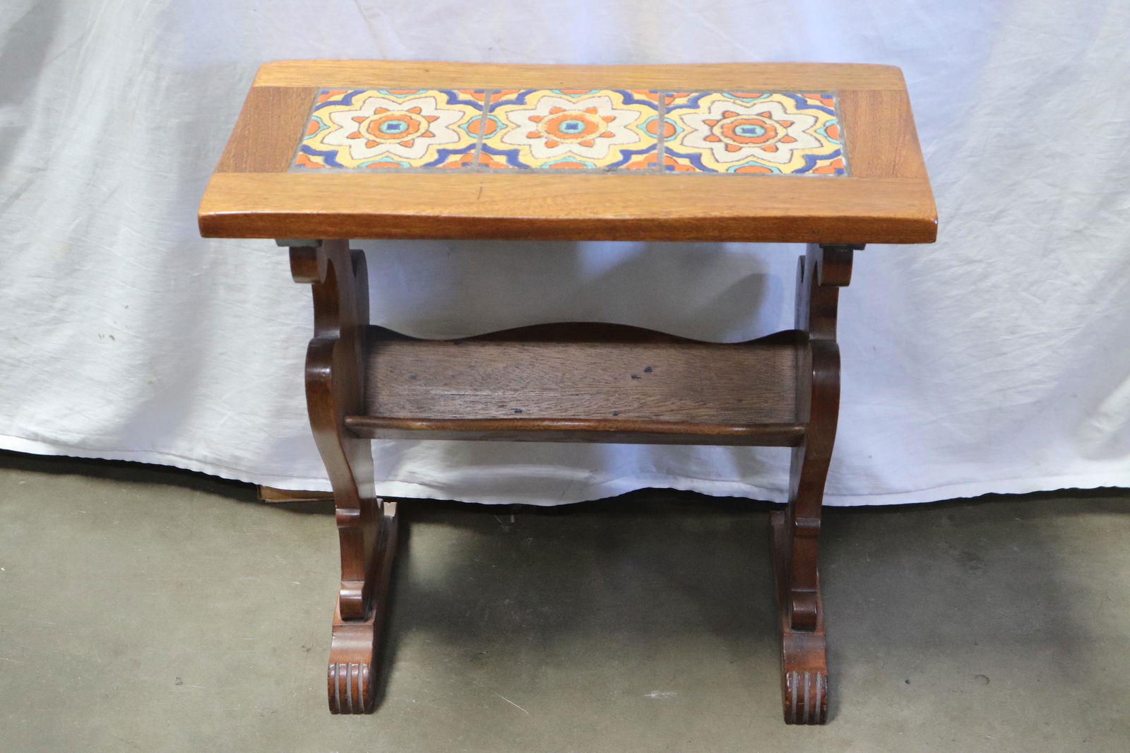 Victorian tile top magazine stand (1 of 8)