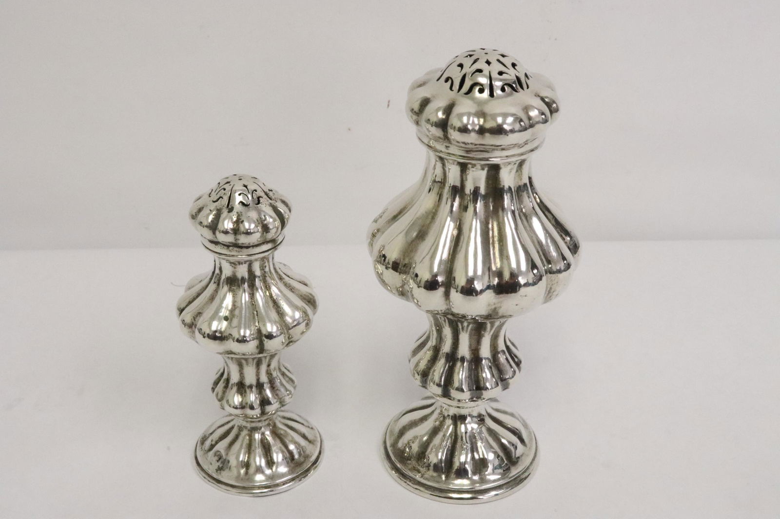 Two 18th/19th c, sterling/ 800 silver sugar sprinkler (1 of 12)