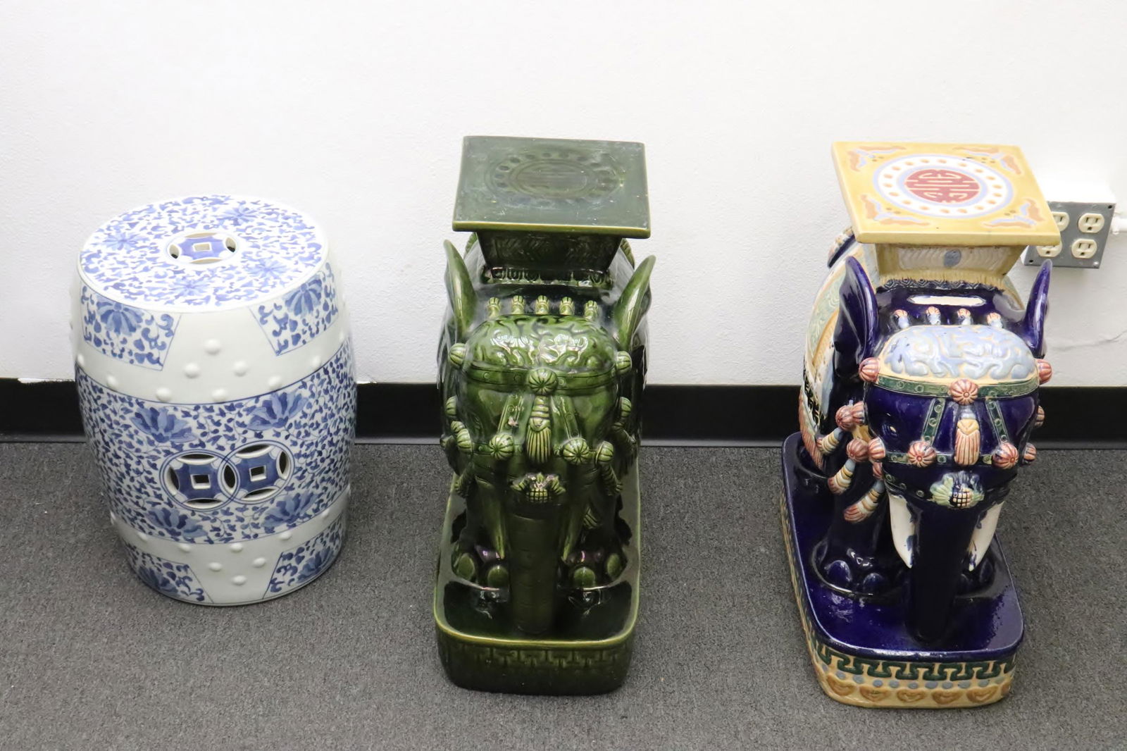 3 Chinese garden stools (1 of 10)