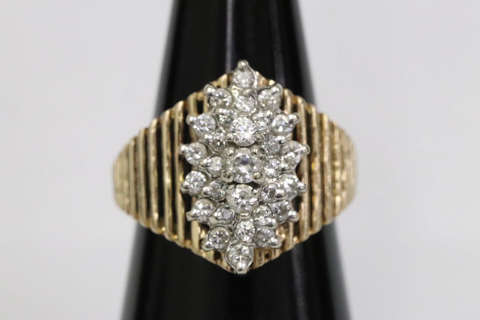 14K Y/G ring set with clear stones (1 of 10)