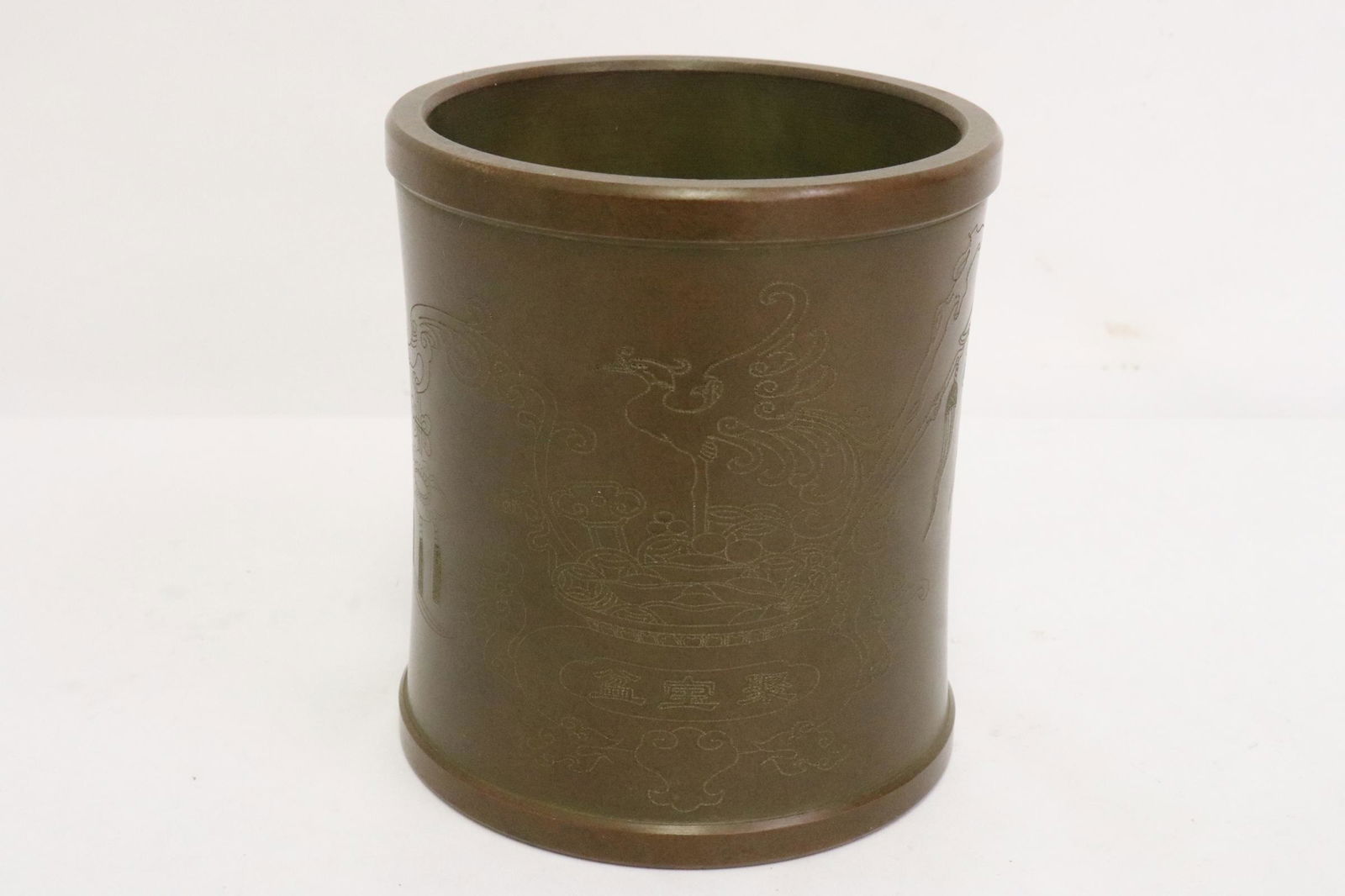 A fine bronze brush holder (1 of 11)