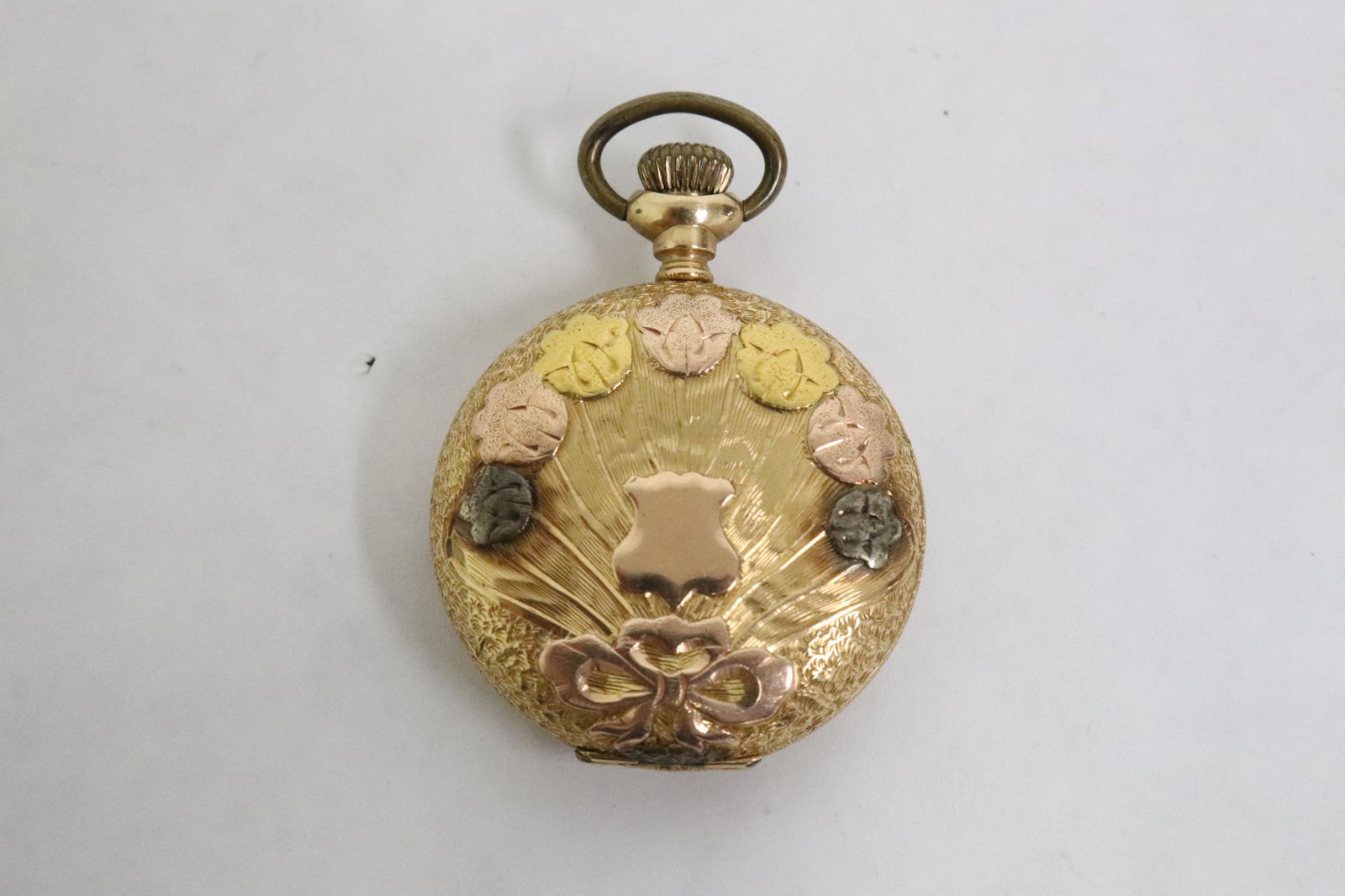 14K multi-color gold pocket watch (1 of 13)