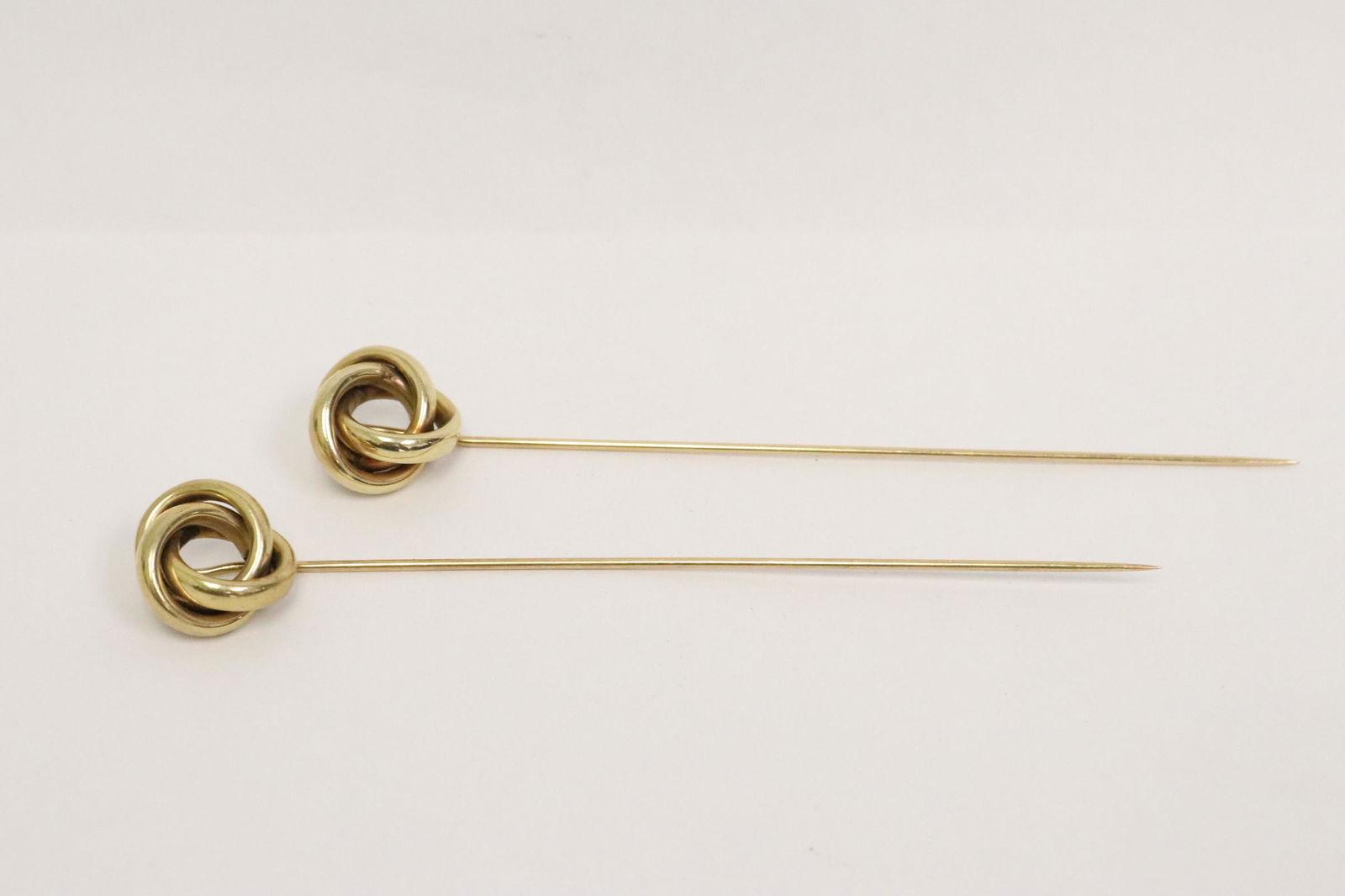 2 retro 14K Y/G hat pins (1 of 9)