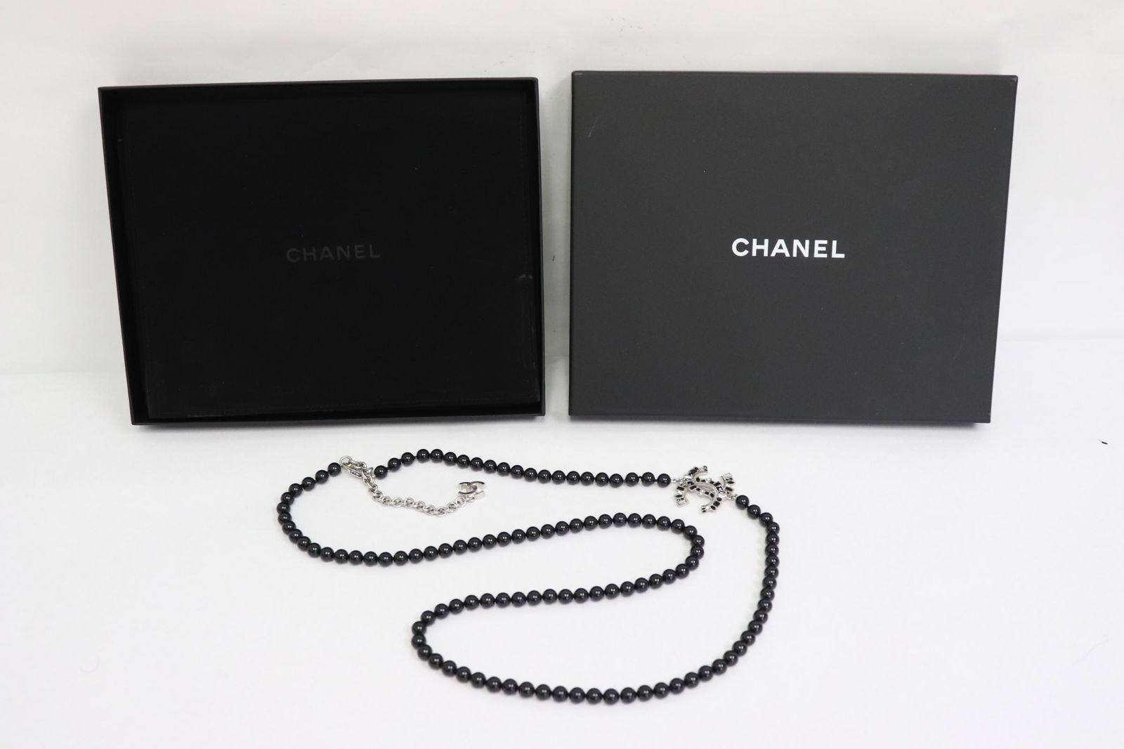 Authentic Chanel Pearl & Beaded Enamel Charm Necklace – Classic Coco  Authentic Vintage Luxury