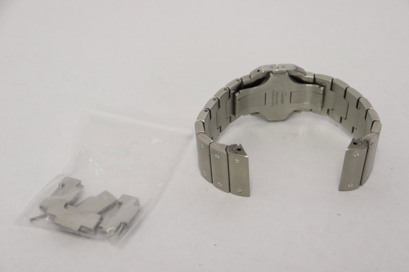 Cartier Santos stainless steel watch band w/ extra links (1 of 10)