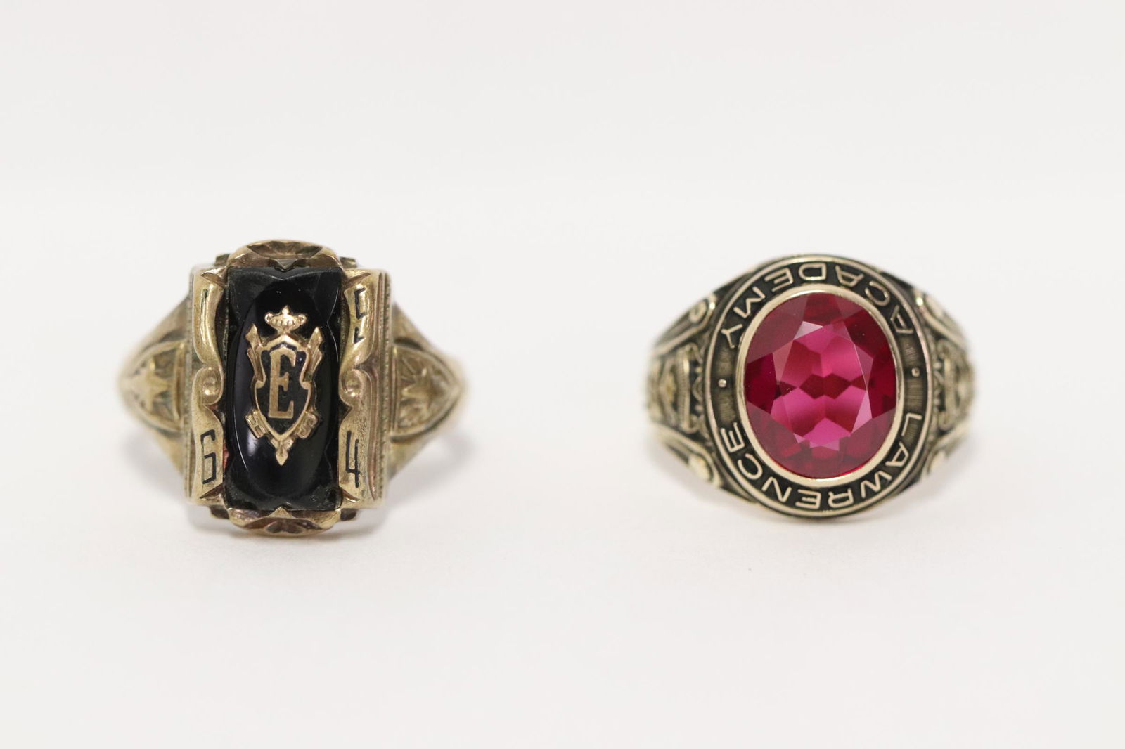 Two 10K Y/G high school graduation rings (1 of 11)