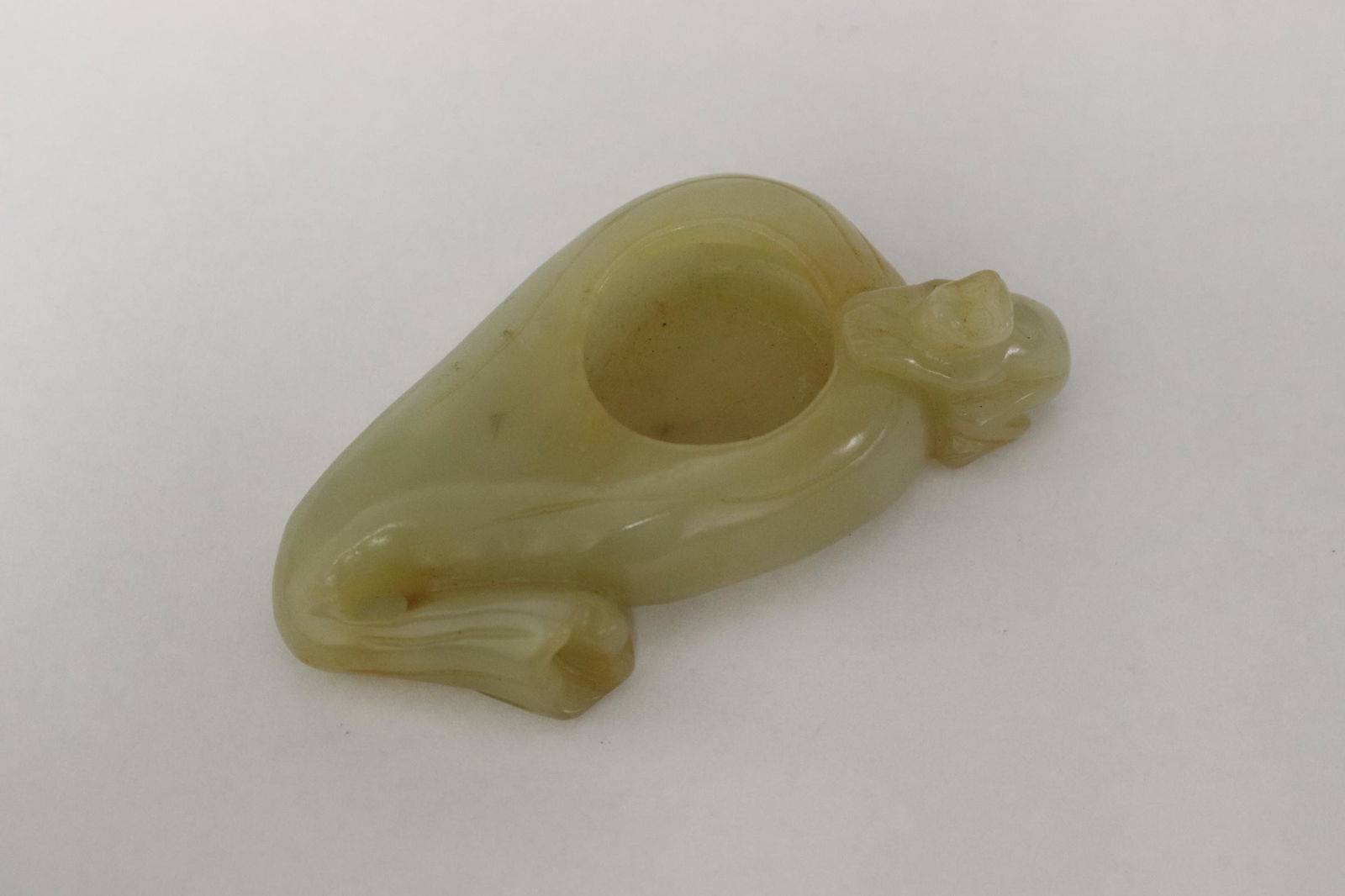 A celadon jade carved small brush wash (1 of 10)