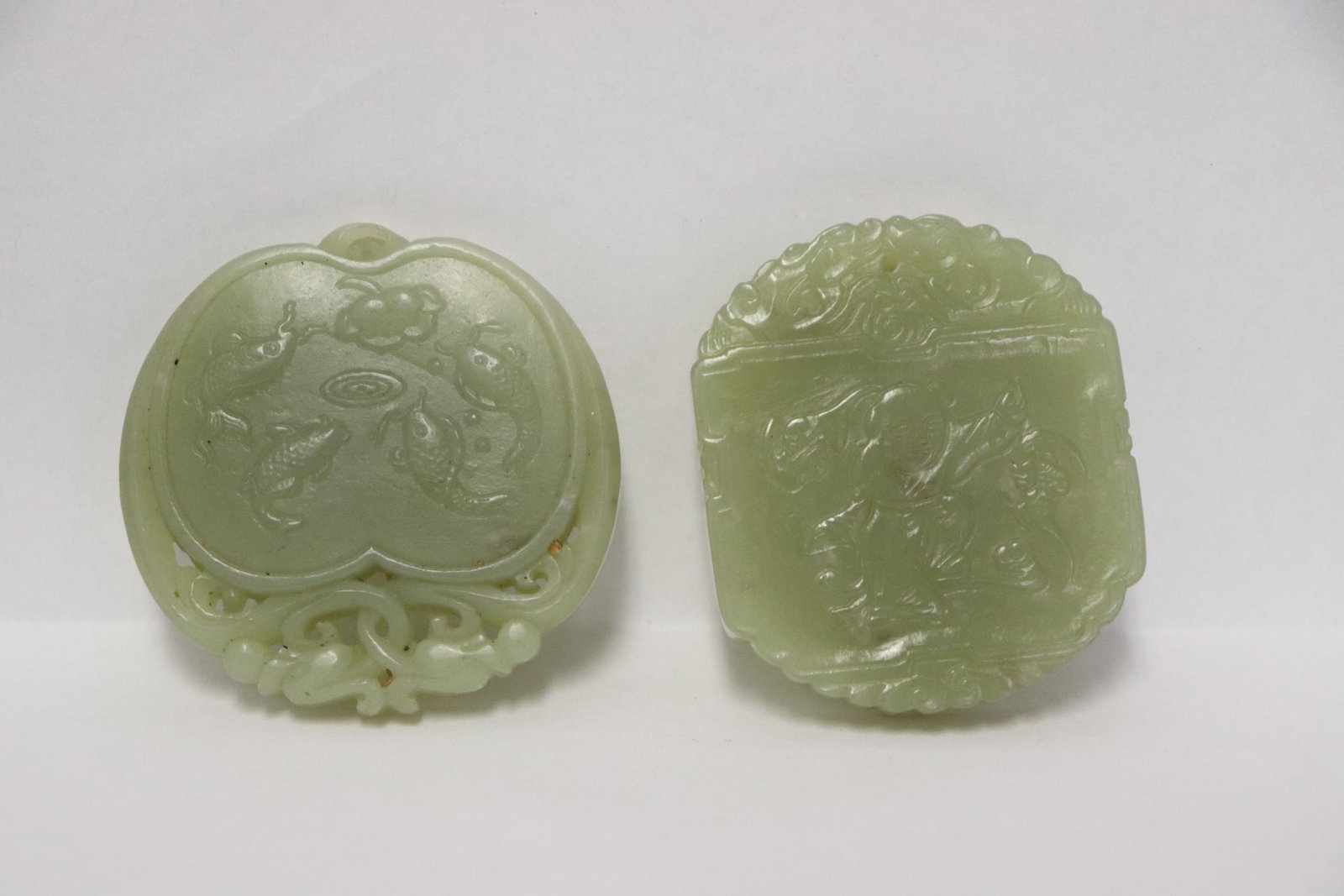 2 fine celadon jade carved ornaments (1 of 9)