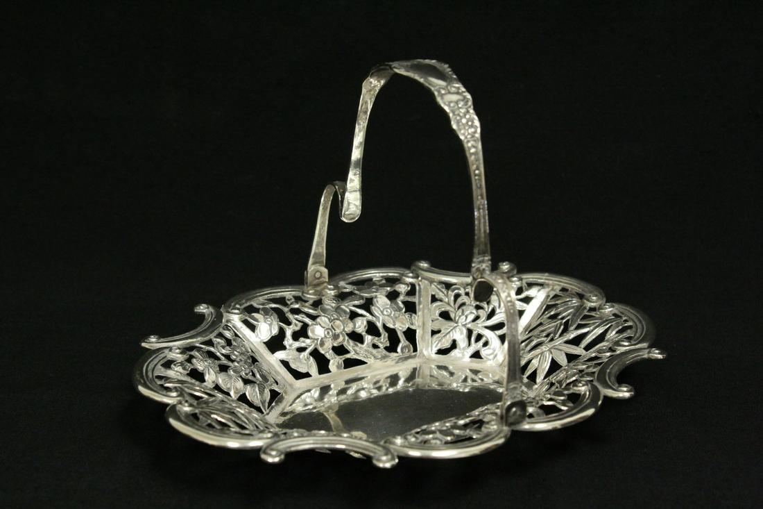 Unusual Chinese antique silver basket (1 of 9)