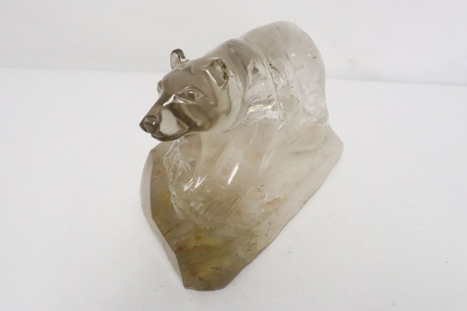 Beautiful rock crystal carved polar bear (1 of 10)