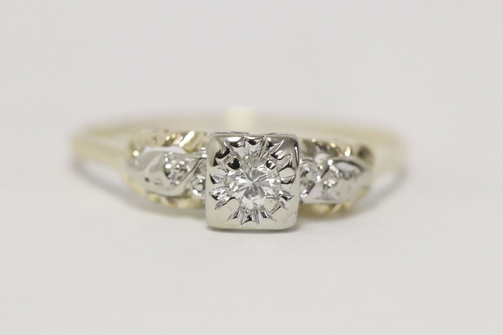 14K deco style diamond ring (1 of 9)