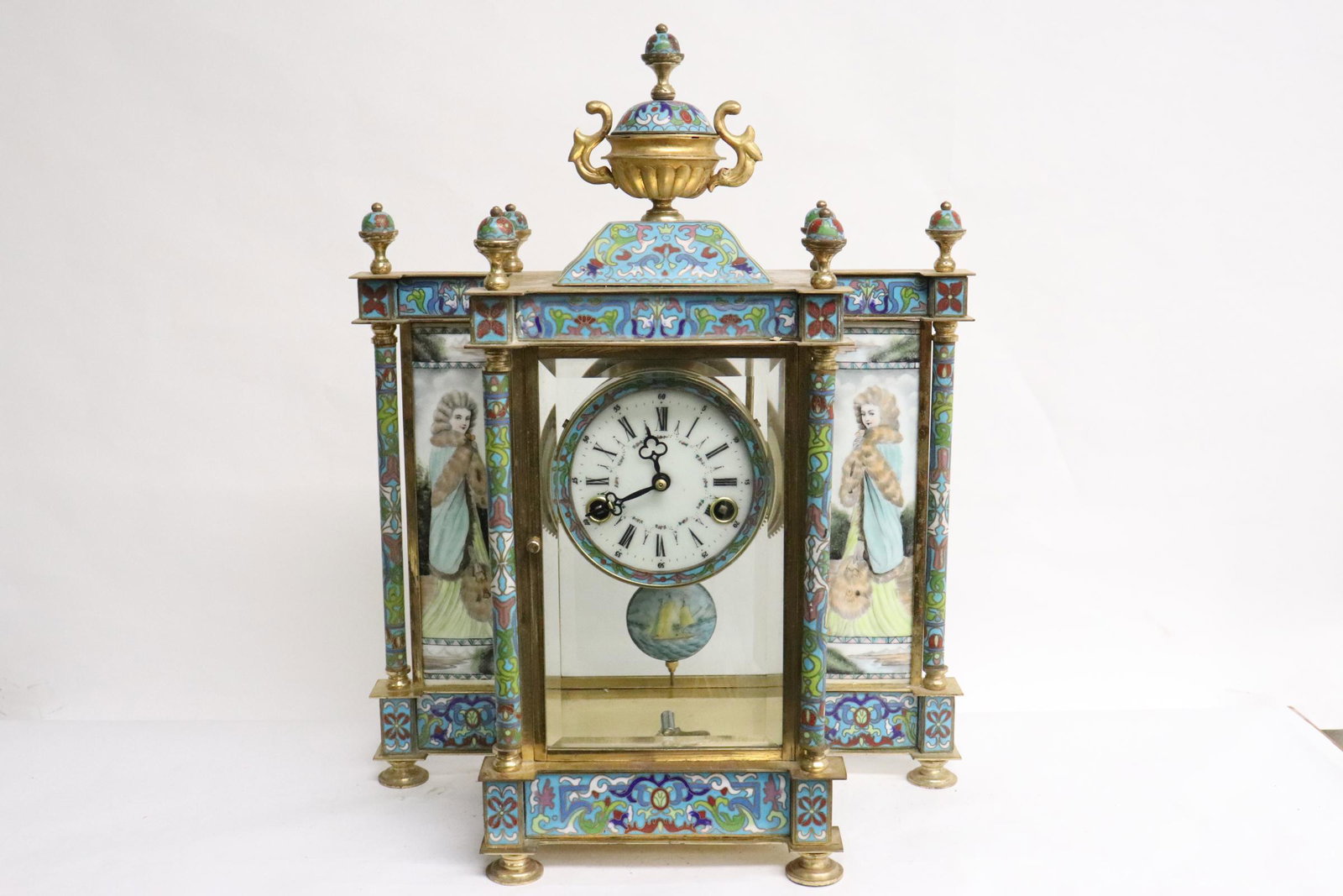 Chinese cloisonne table clock (1 of 13)