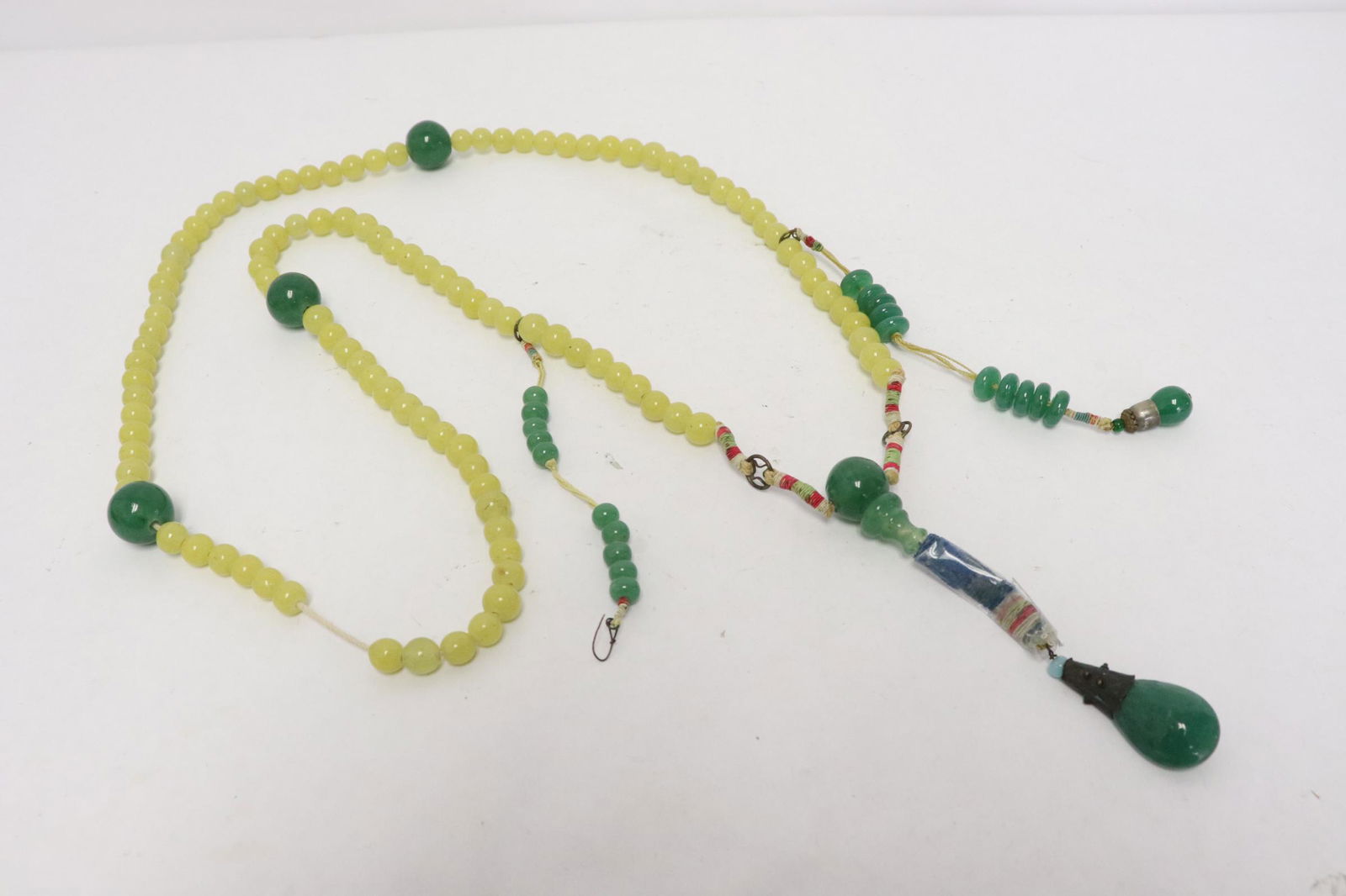 Chinese vintage Peking glass bead long necklace (1 of 9)