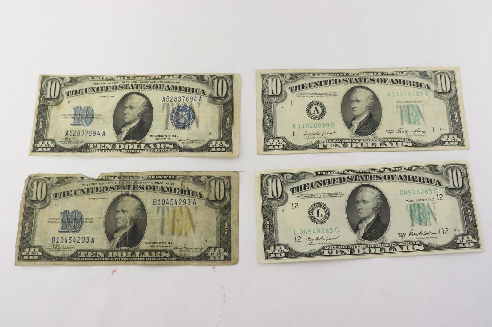 4 US $10 silver certificate (1 of 9)