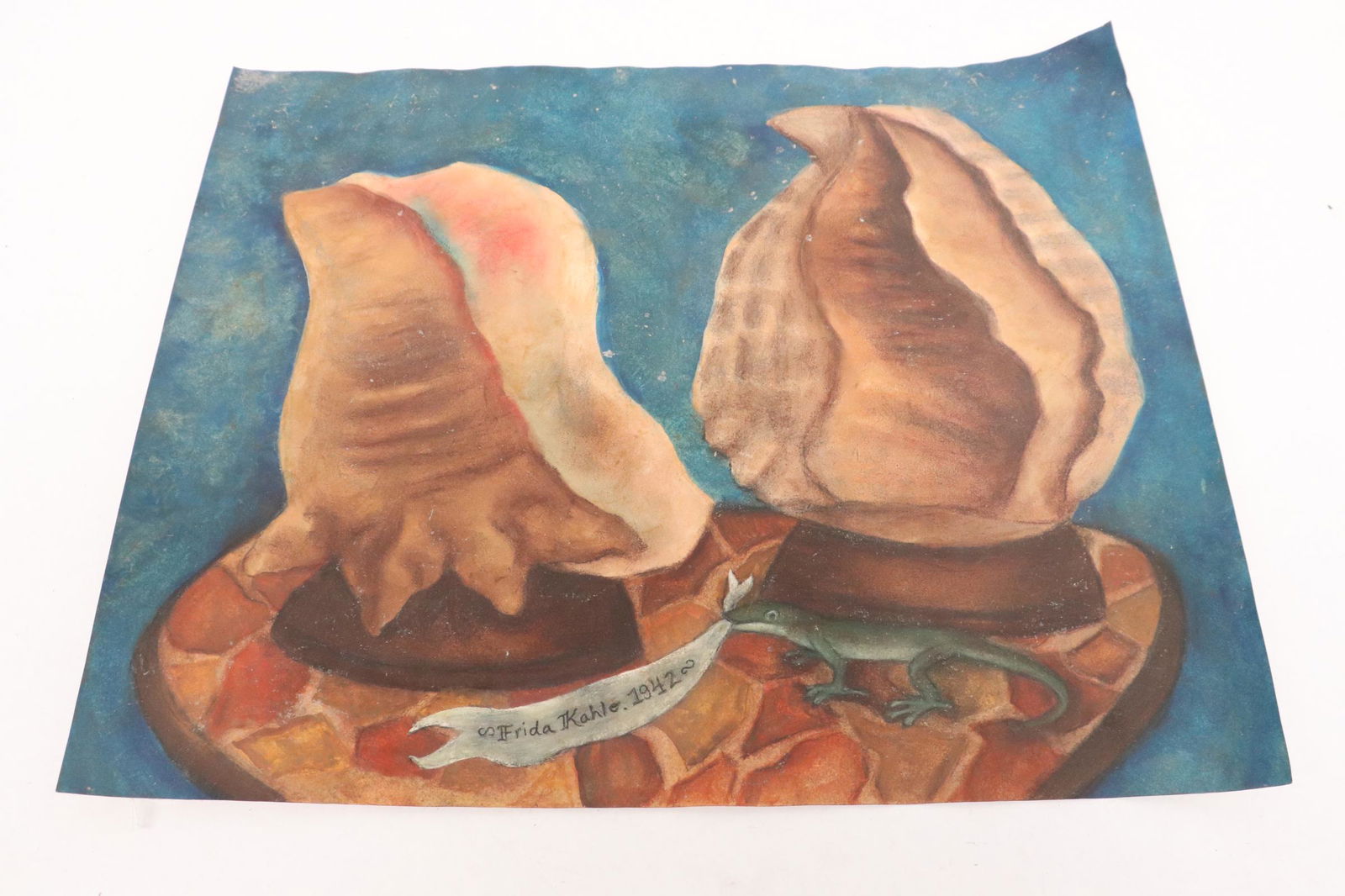 W/c on paper, attributed to Frida Kahlo, w/ authentication paper (1 of 10)