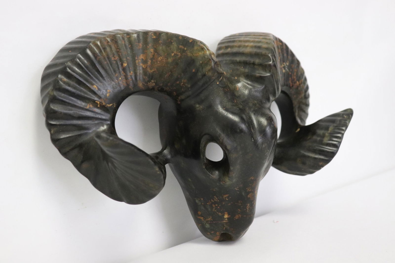 A large Chinese jade like stone carved ornament (1 of 9)