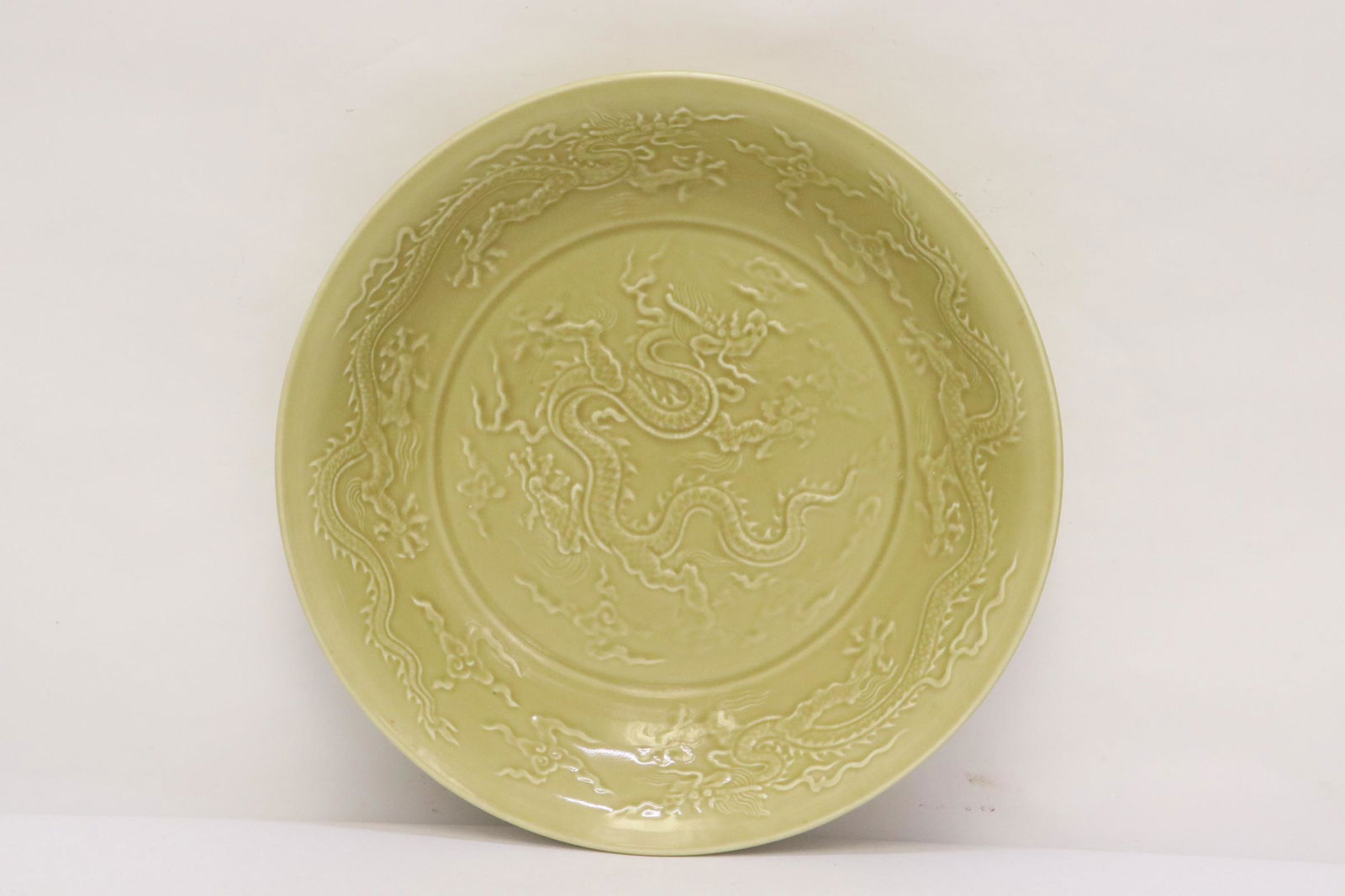 Chinese light yellow porcelain plate (1 of 10)