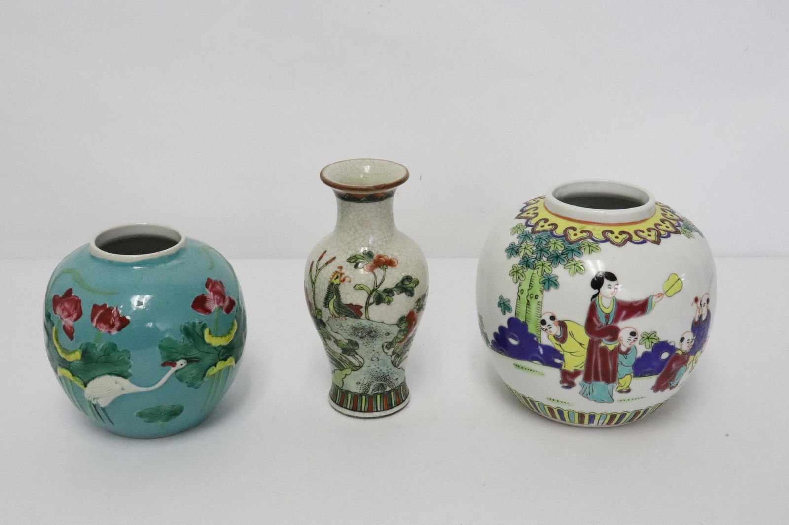 3 piece Chinese vintage porcelain jar/ vase (1 of 11)
