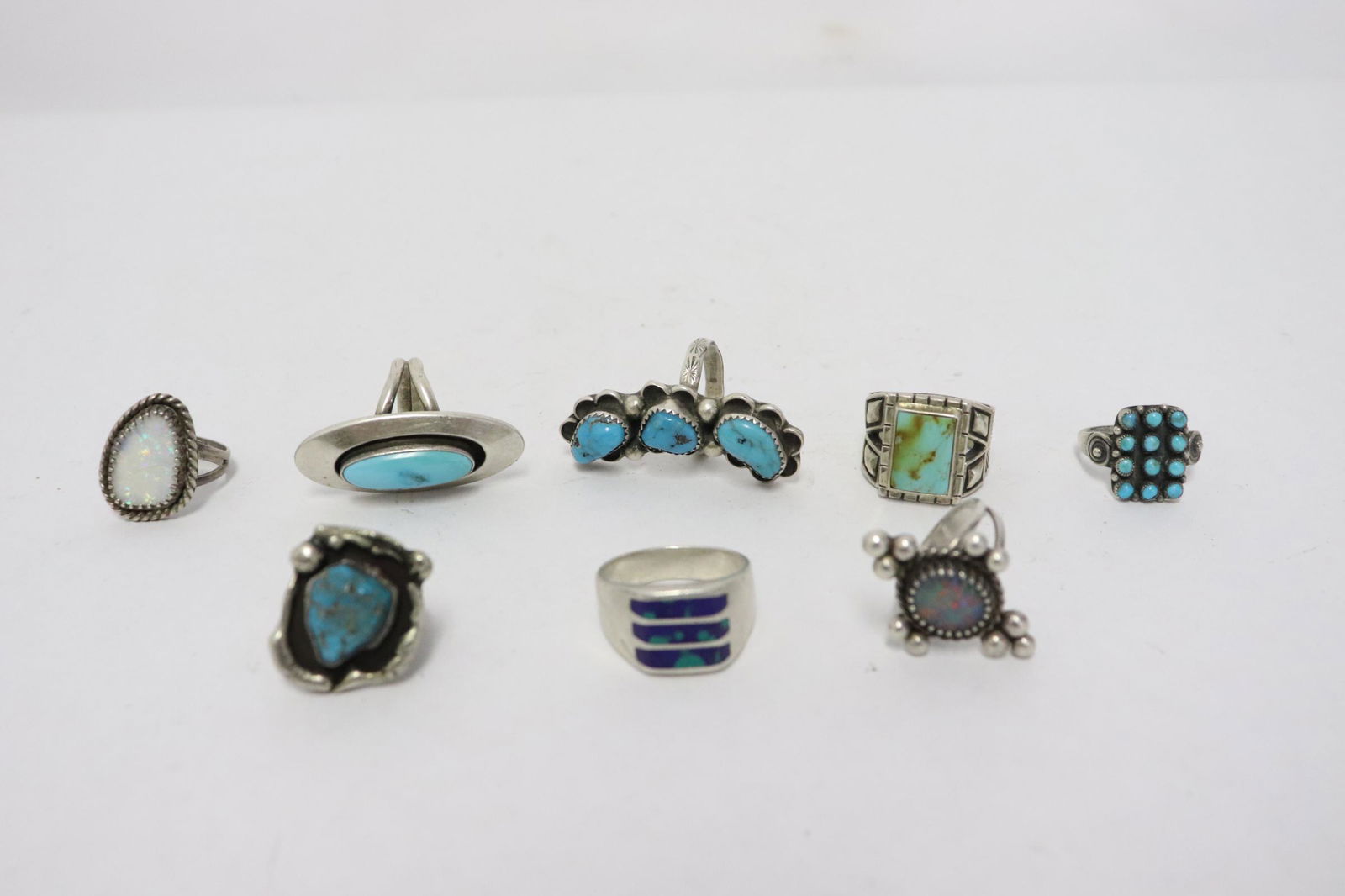 8 native American sterling rings (1 of 11)