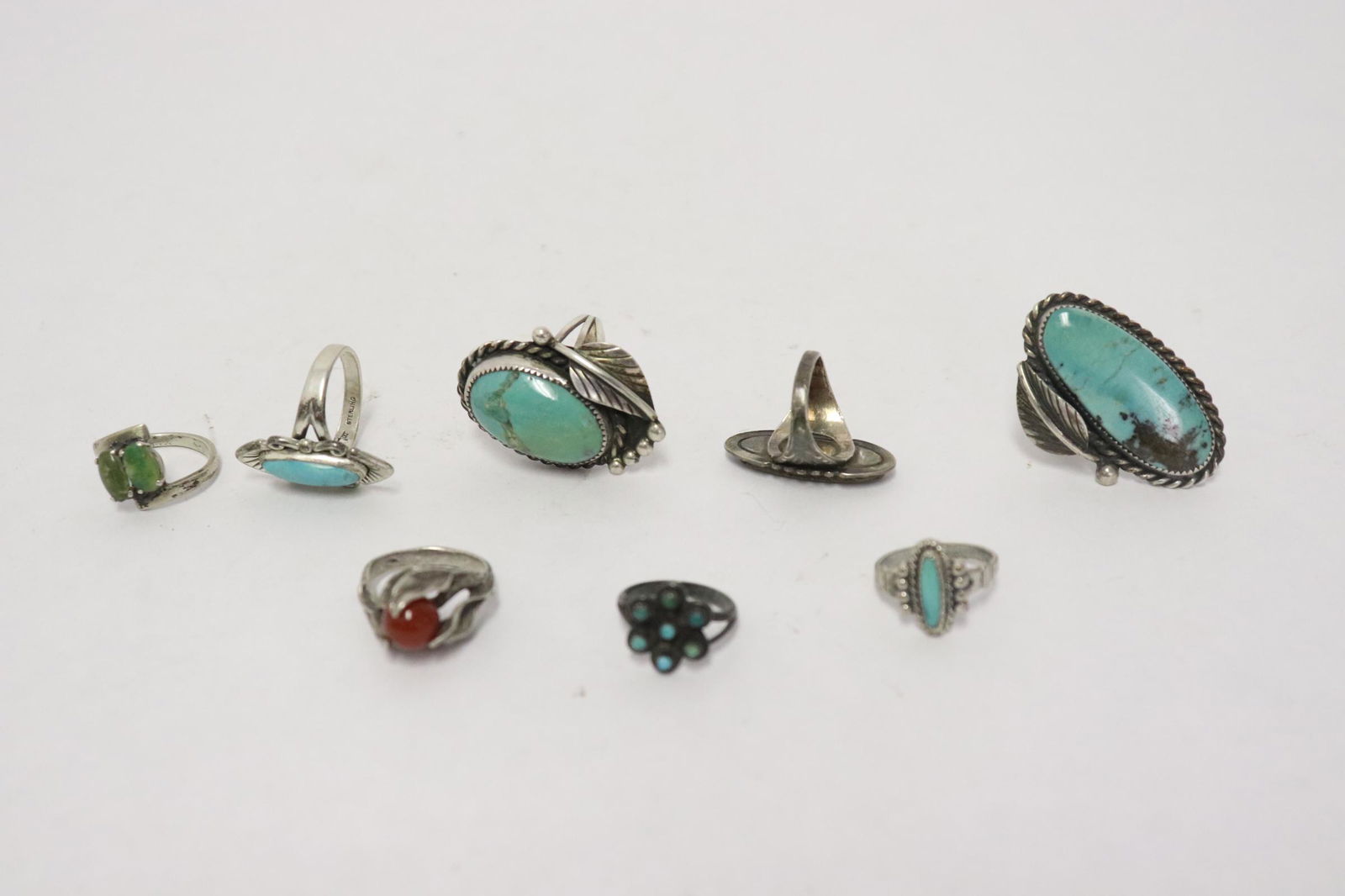 8 Navajo silver rings (1 of 13)