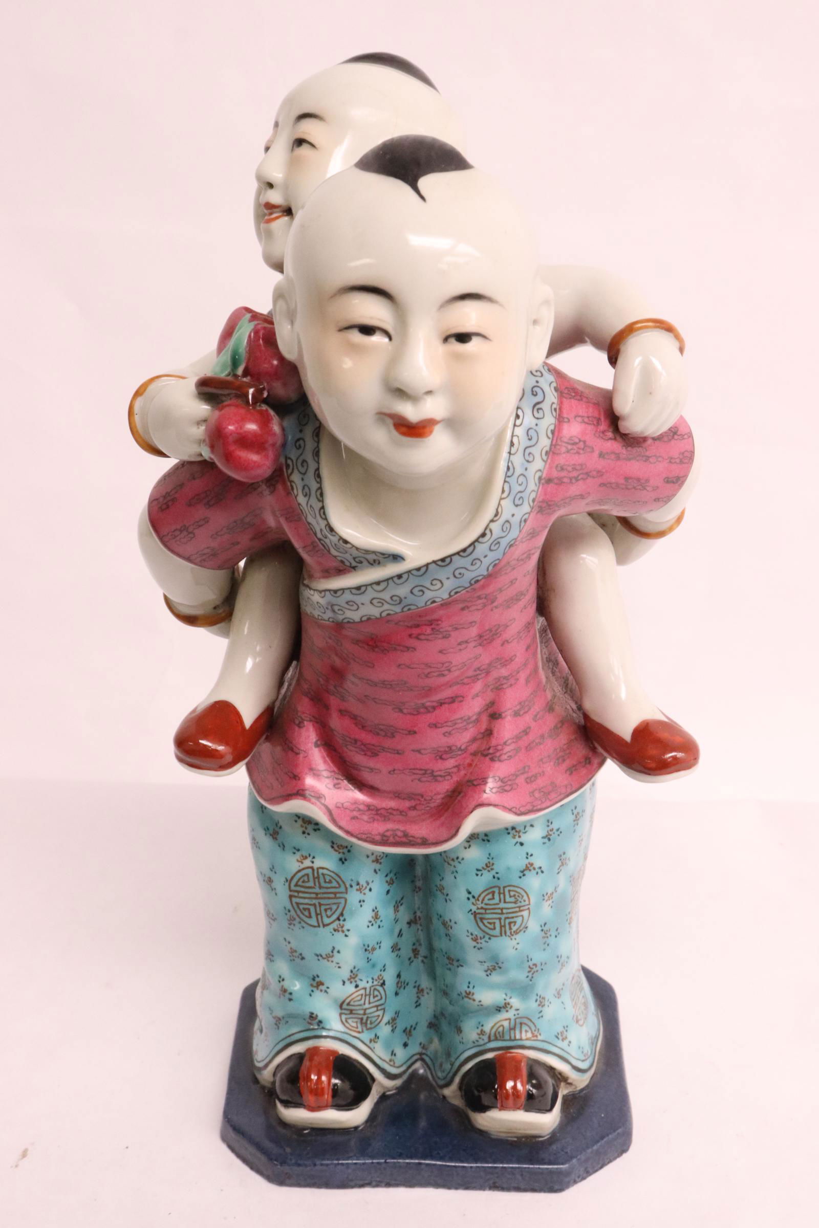 Chinese vintage famille rose porcelain figure (1 of 9)