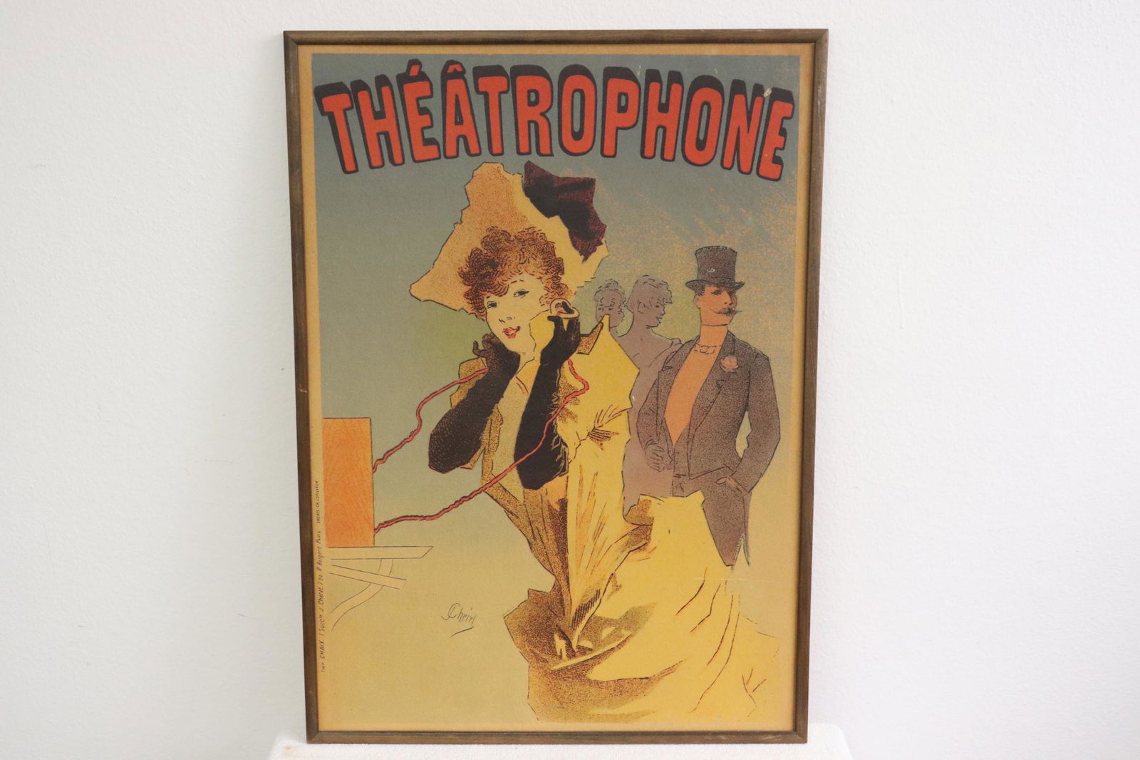 A vintage French theater poster "theatrophone" (1 of 8)